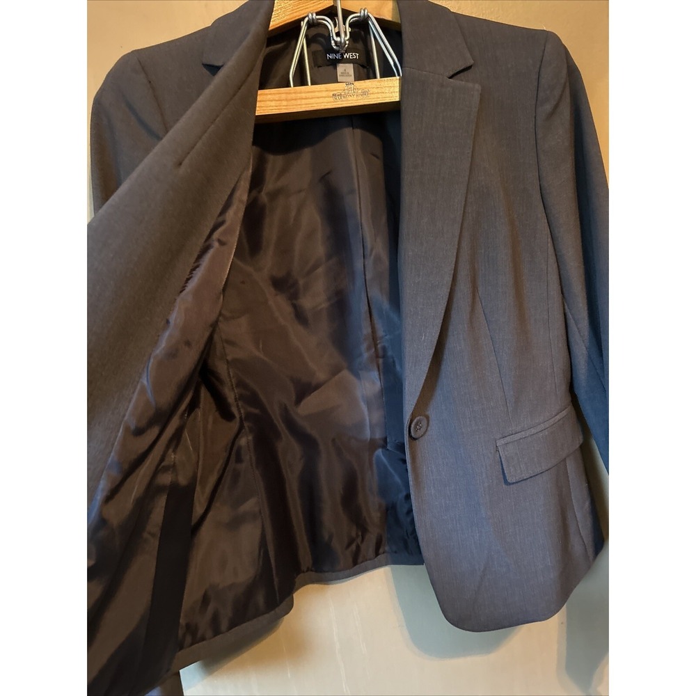 Nine West Bi Stretch Granite Color Blazer Welt Pockets (Size 4) Brand New! - Picture 4 of 5